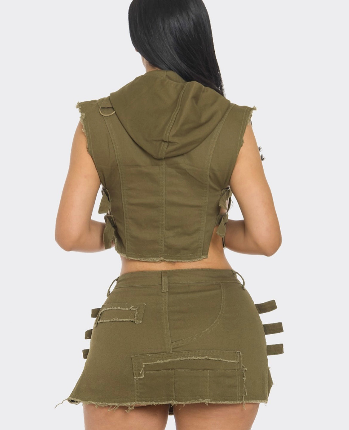 Olive Denim Set